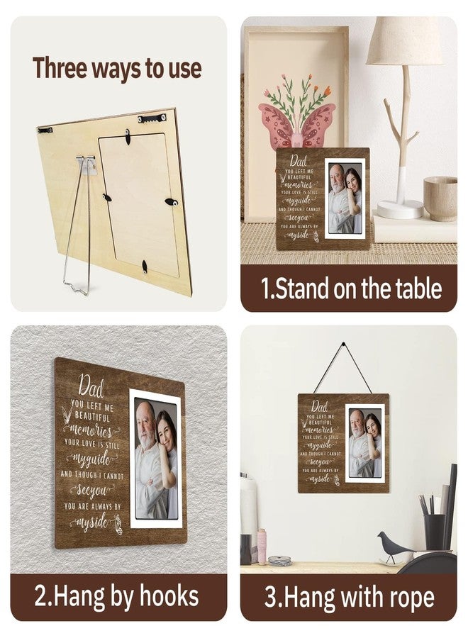 SteadStyle Bereavement Gifts for Loss of Father - Memorial Picture Frame, Sympathy Gift for Loss of Dad, In Memory of Loved One Gifts, Sympathy Gift Fits 4x6 In Photo (White) (Brown, 4X6) - Image 2